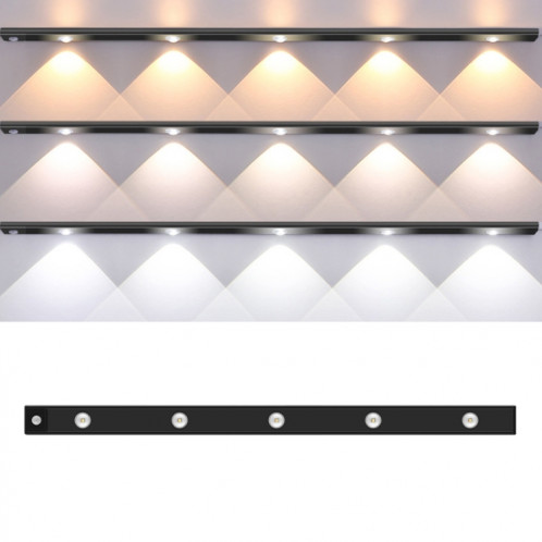 Barre lumineuse à capteur de corps humain à LED intelligente ultra-mince, longueur : 80 cm (noir piano) SH305A1894-37